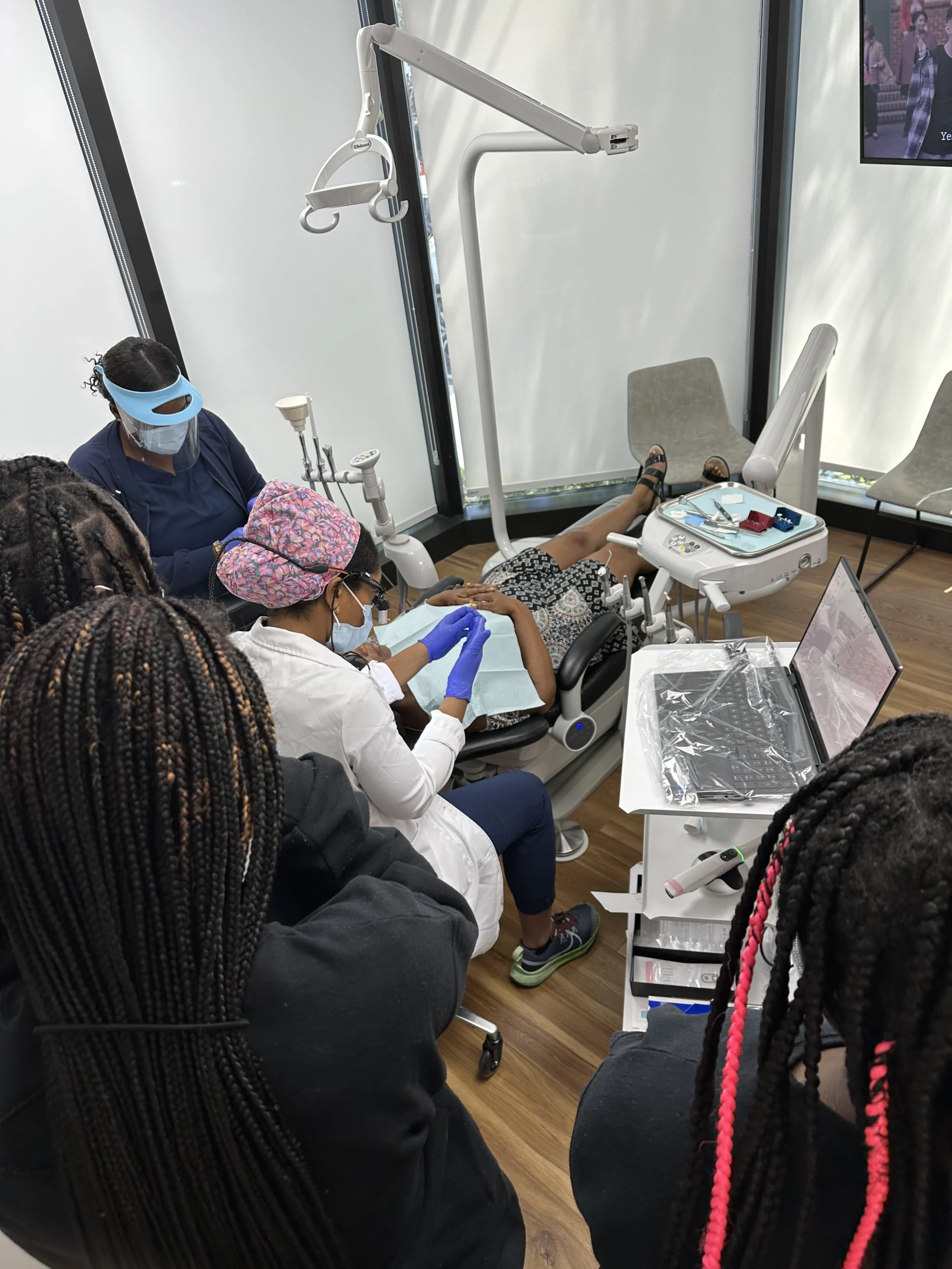 Dr. Scarlett volunteering with students in the Boynton Beach community