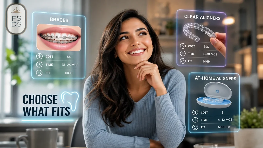 Teeth straightening options compared: cost, time, and fit